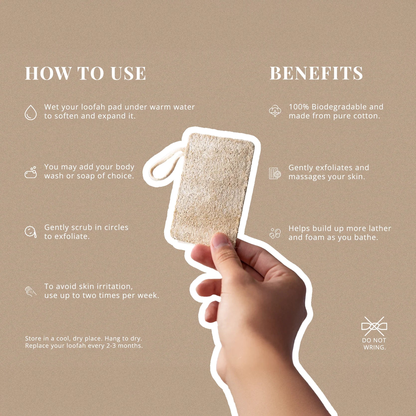 Revitalize Your Skin with Our Eco-Friendly Natural Loofah Pad 2-Pack!