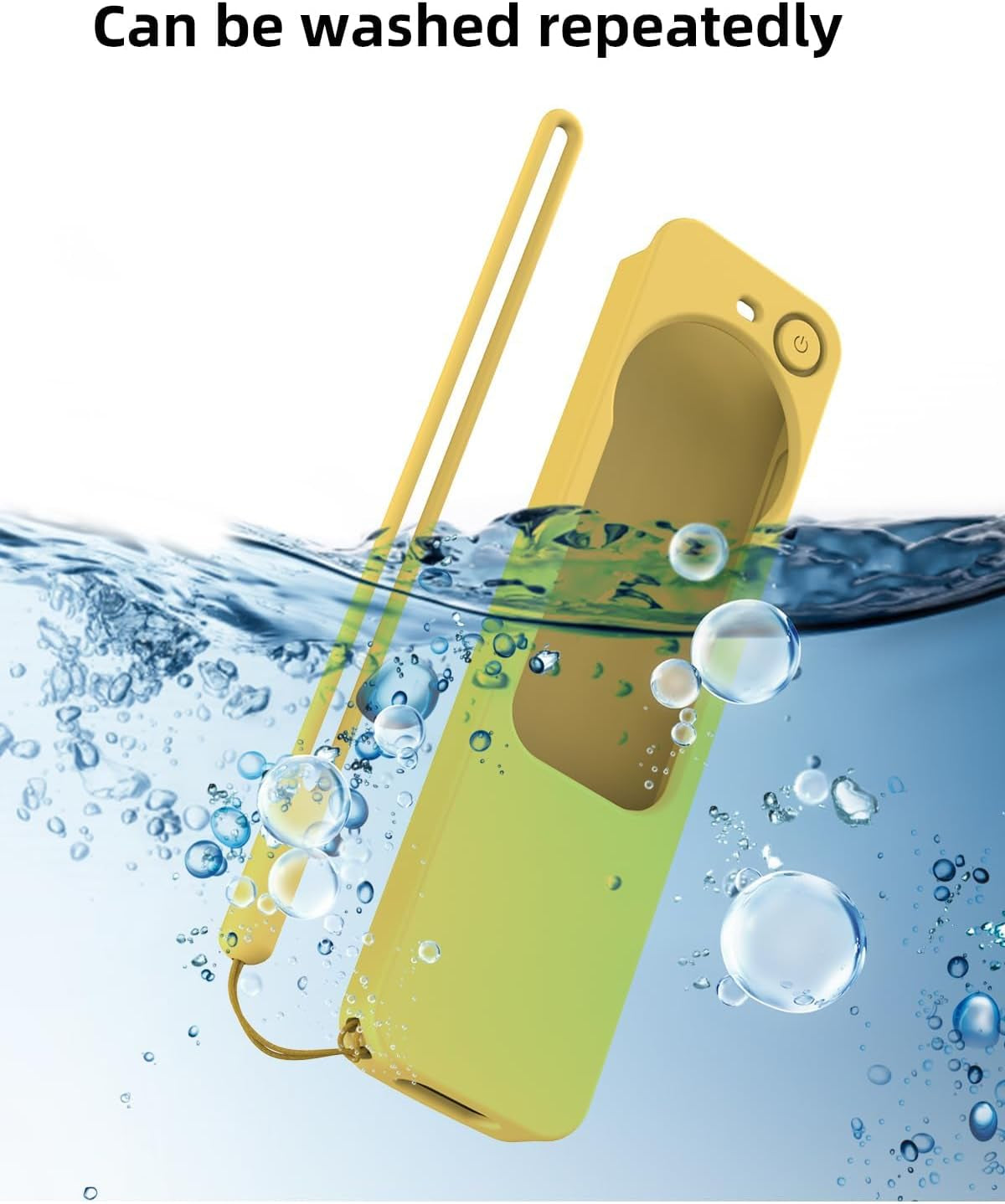 Stylish Yellow Silicone Case for Apple TV 4K Siri Remote 2021 - Anti-Slip Protection with Lanyard Included!