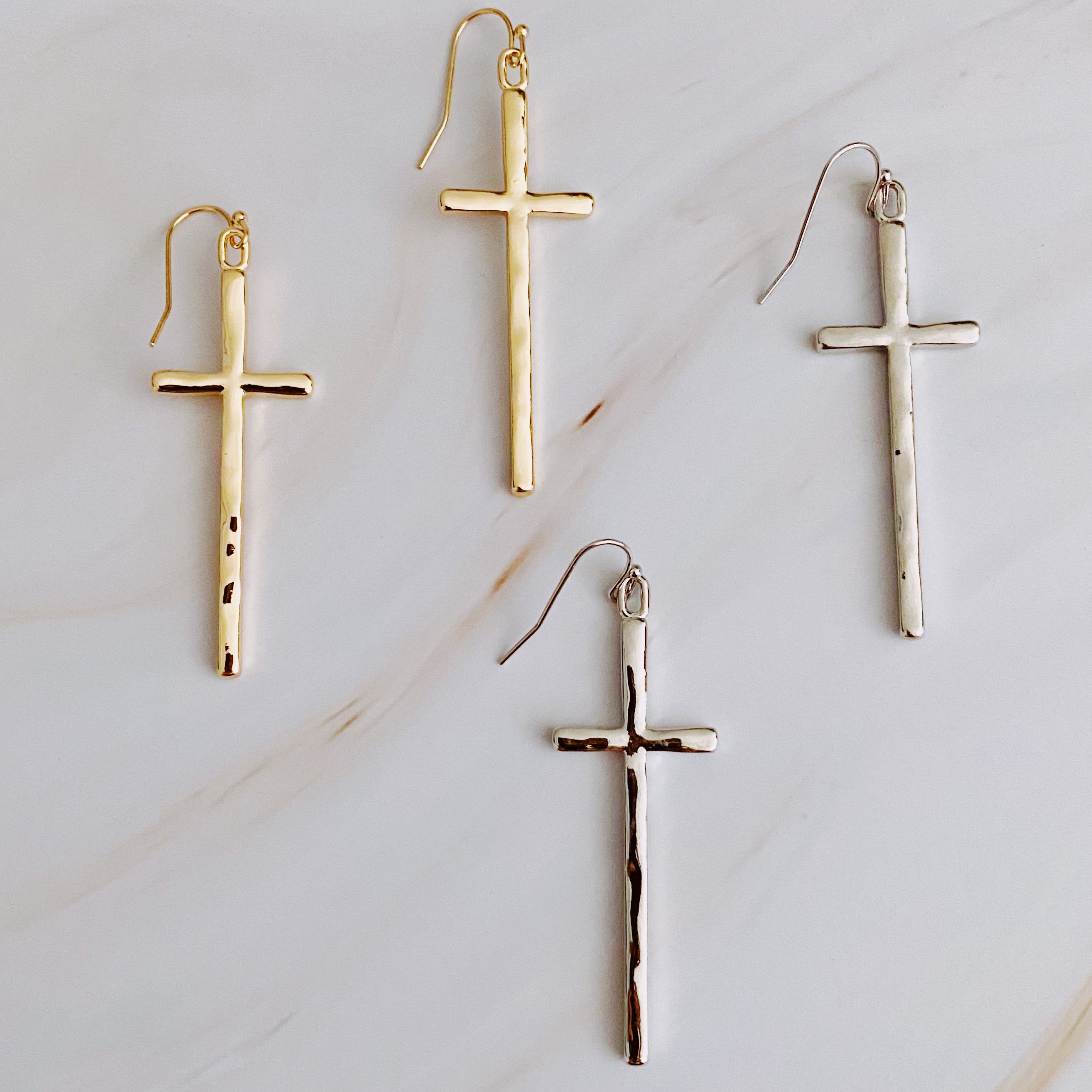 Chic Slim Cross Earrings for Effortless Elegance