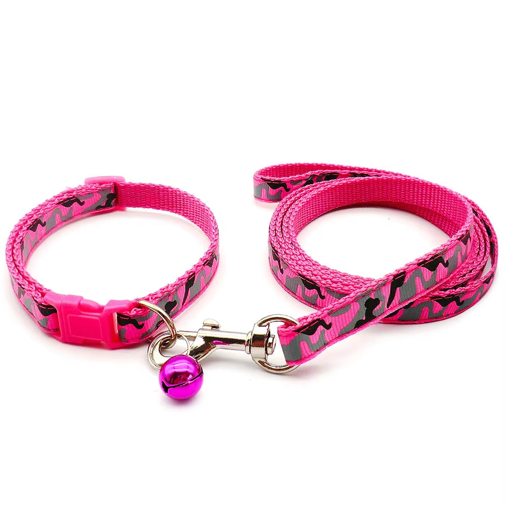 24-Piece Durable Dog Leash and Collar Set 1.2M for Puppies and Cats - Anti-Lost Traction Rope and Harness for Safe Walking