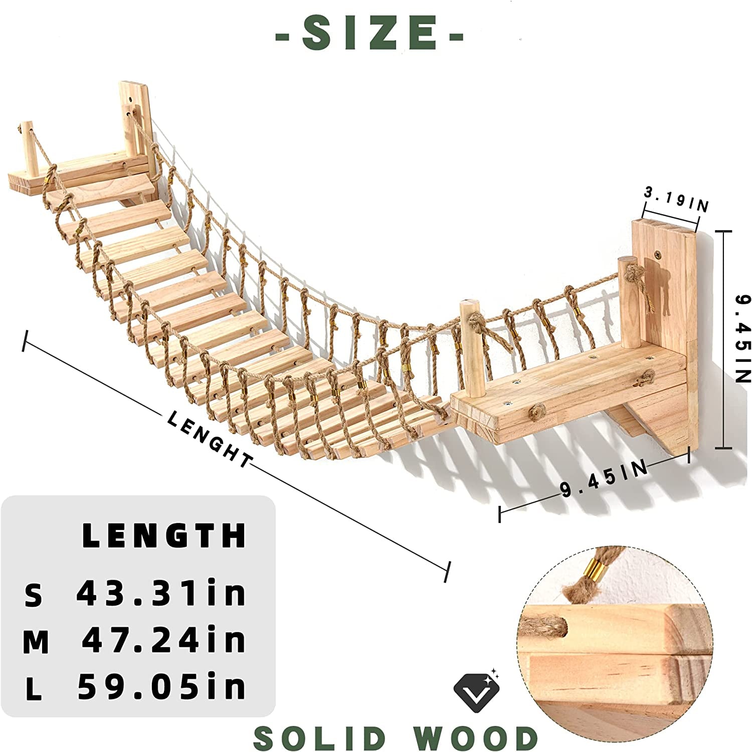 Stylish Cat Wall Shelves & Bridge with Toys - Floating Hammock & Cozy Perch for Happy Cats!