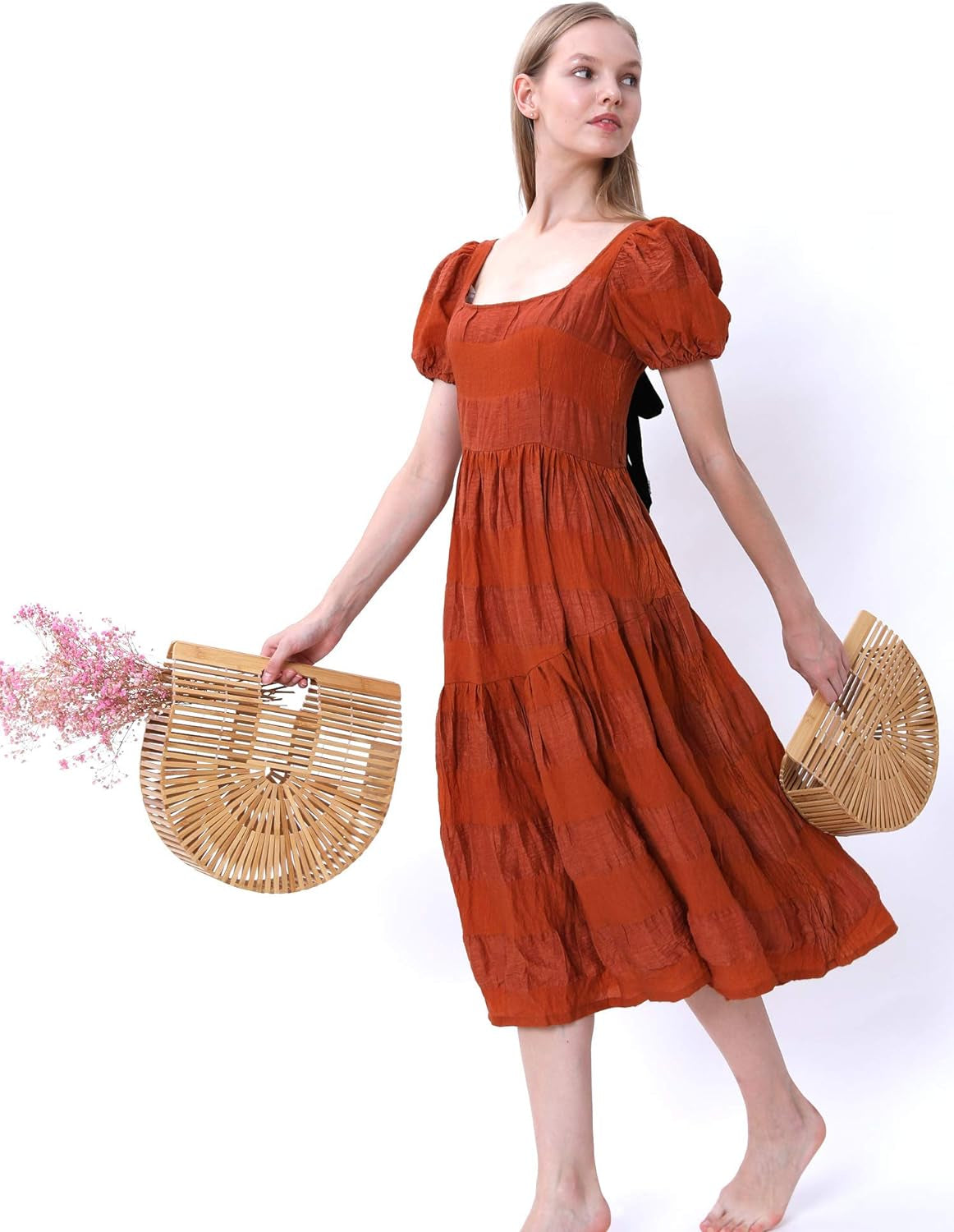 Handmade Large Bamboo Tote Bag - Stylish Beach Purse for Women