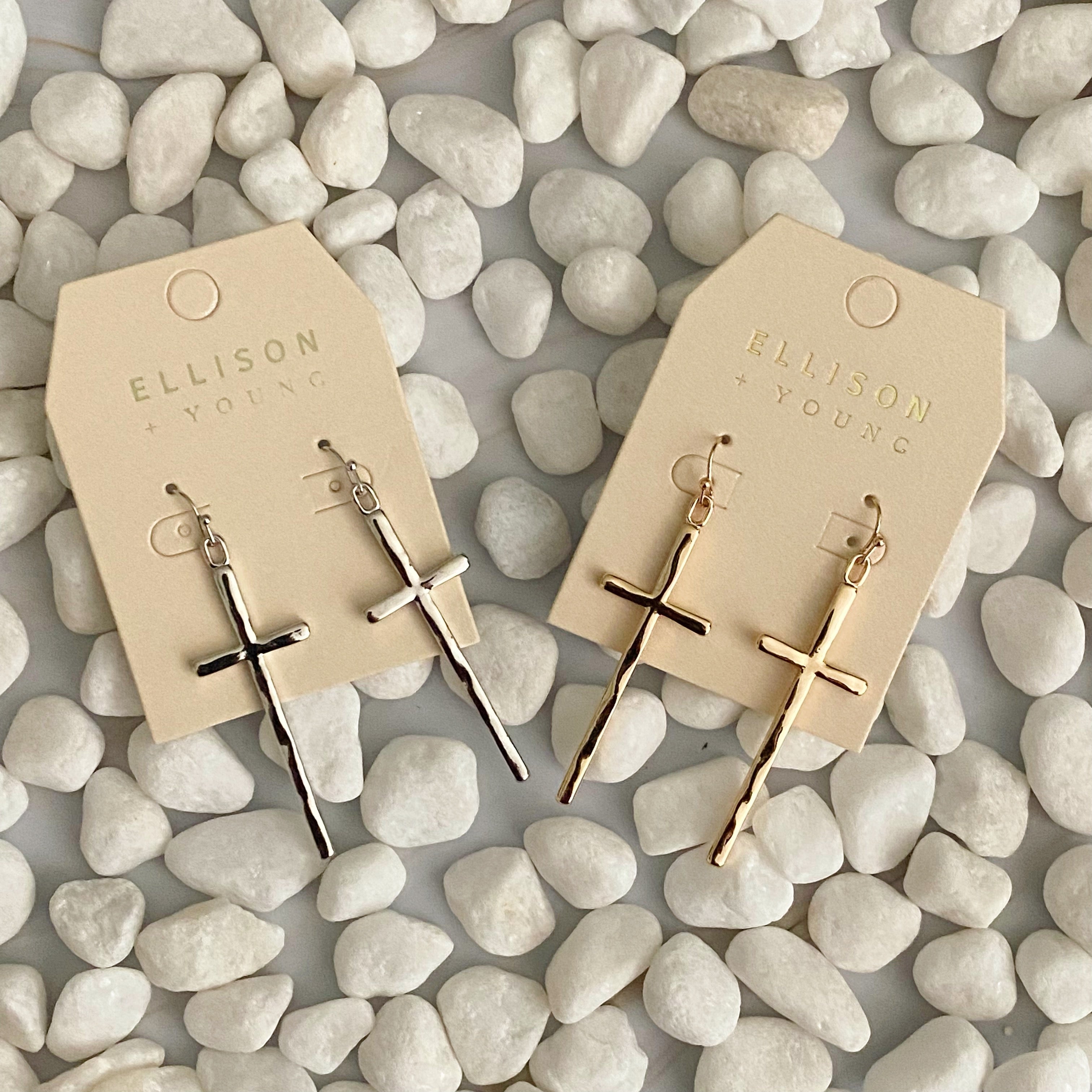 Chic Slim Cross Earrings for Effortless Elegance