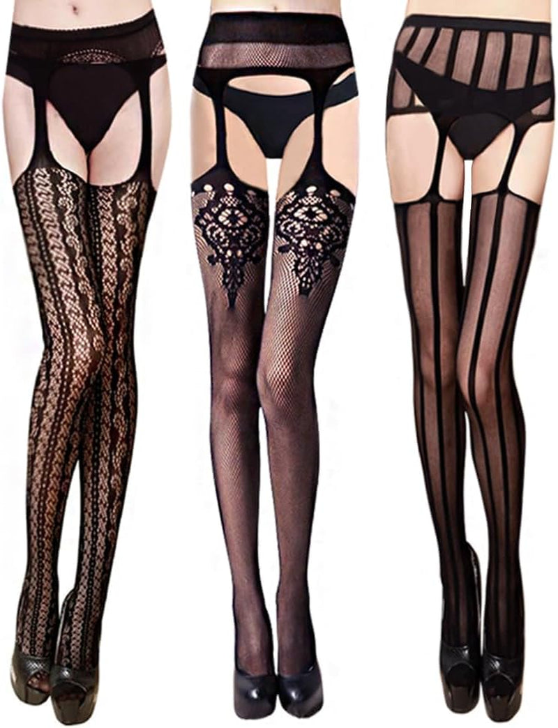 Stylish Black Fishnet Tights for Women - Trendy Patterned Pantyhose