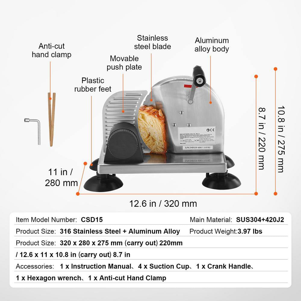 Precision Manual Bread & Cheese Slicer