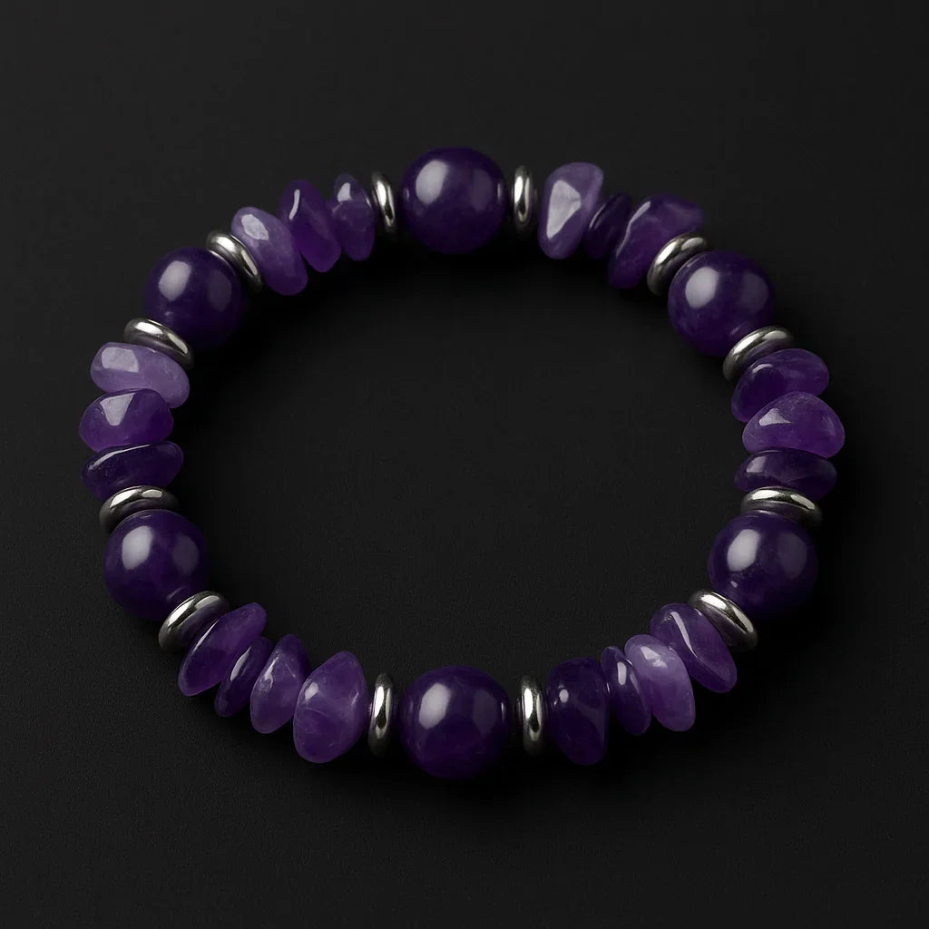 Stunning Handmade Blue Stone & Chip Bead Bracelet - Unique Natural Jewelry