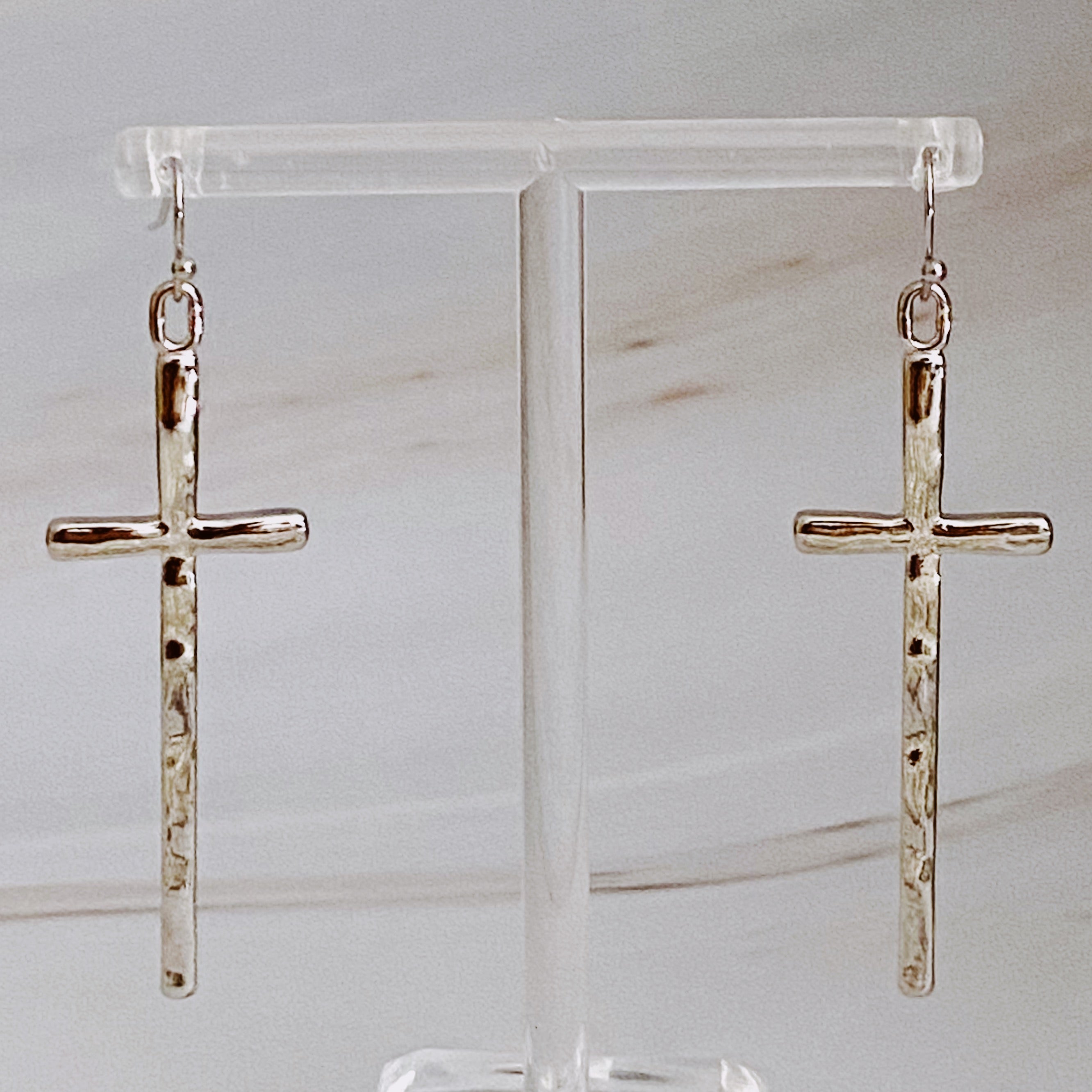 Chic Slim Cross Earrings for Effortless Elegance
