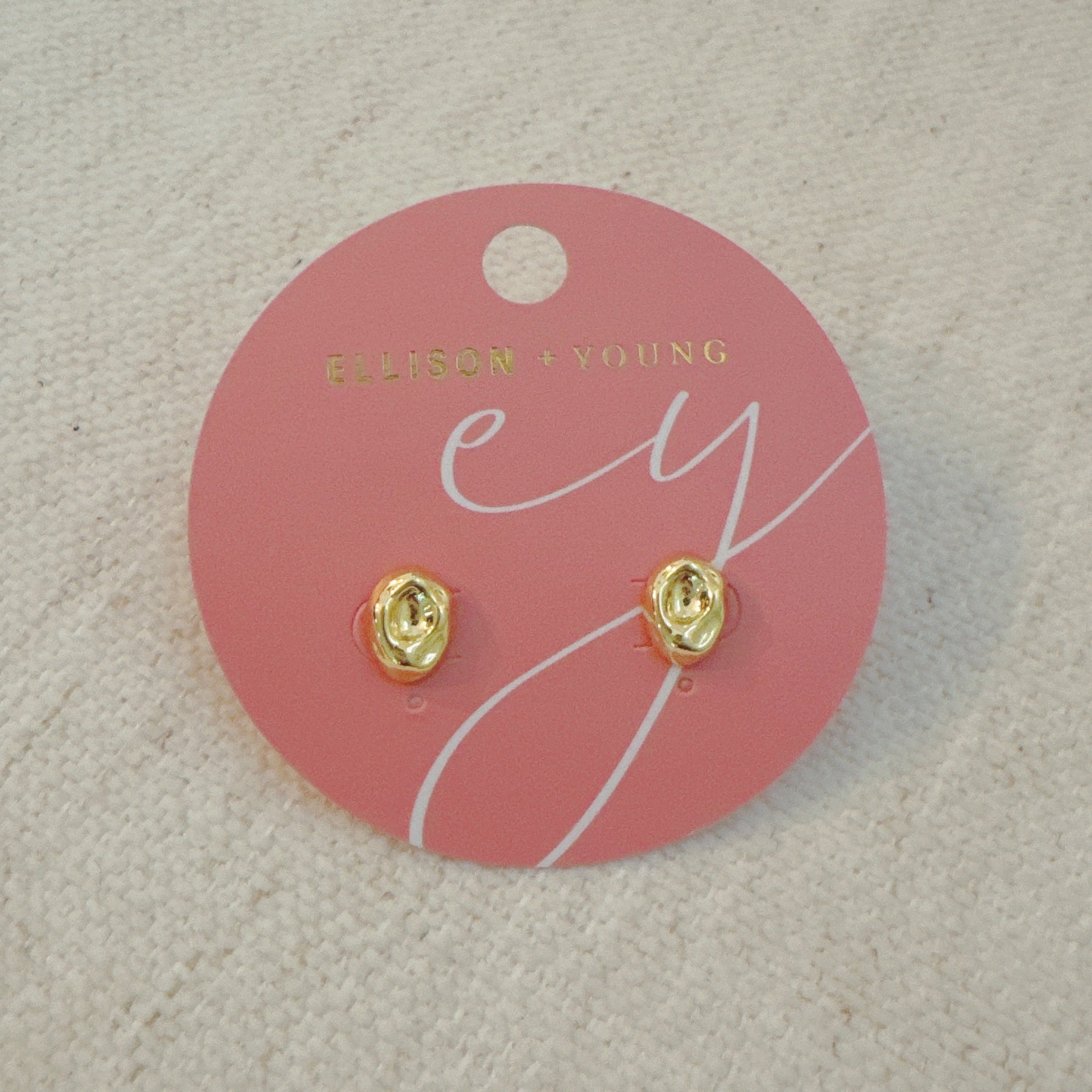 Elegant Gold Pebble Dome Stud Earrings - Timeless Luxury for Every Occasion