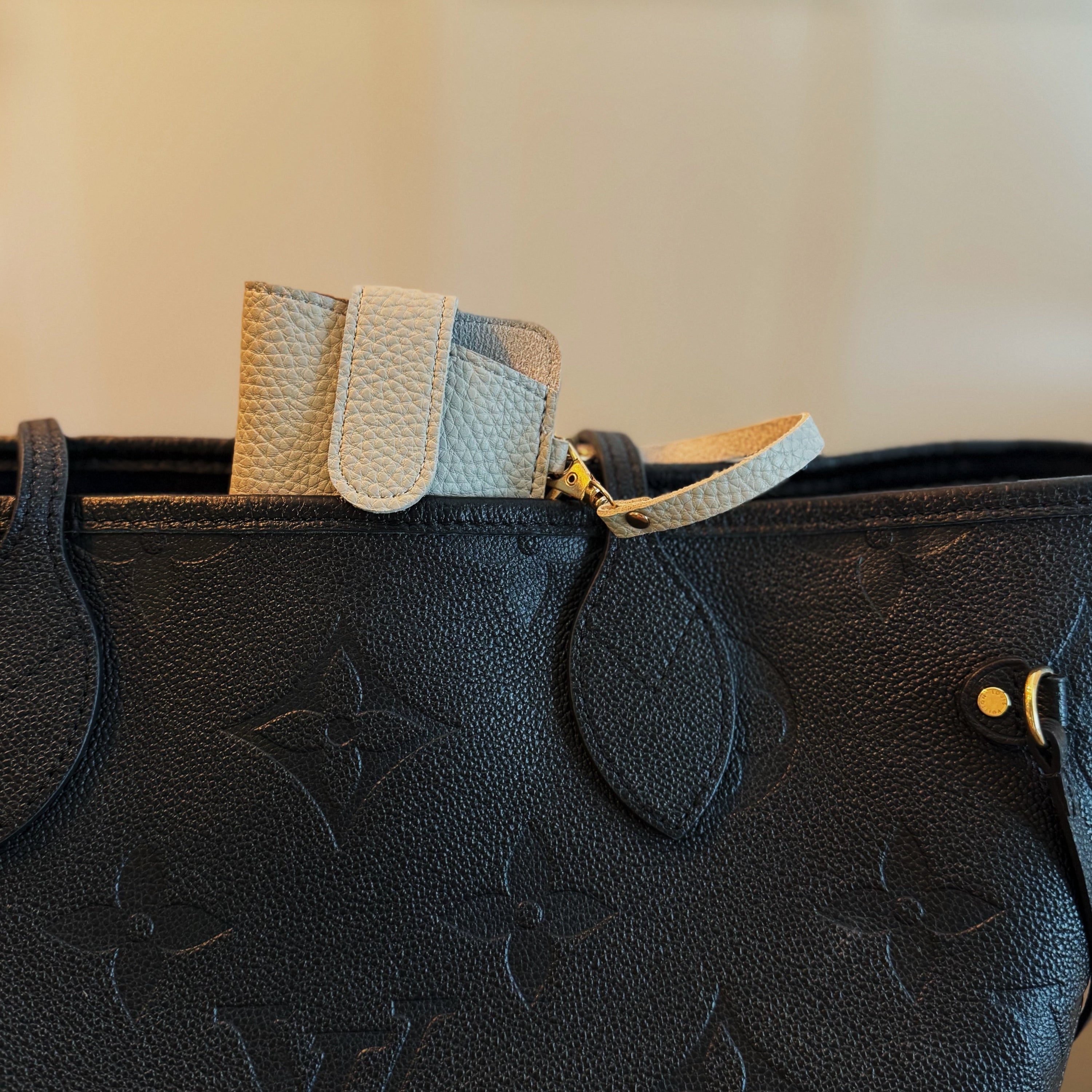 Chic Button-Up Glass Case Bag Charm