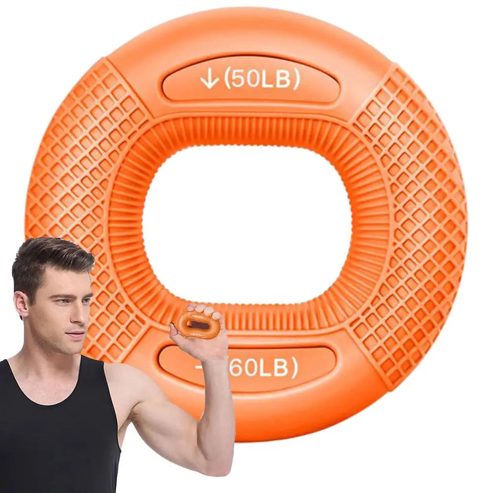 Hand Grip Strengthener with Adjustable Resistance Levels - Silicone Finger Exerciser for Muscle Training, Rehabilitation, and Stress Relief for Hand and Wrist Strength