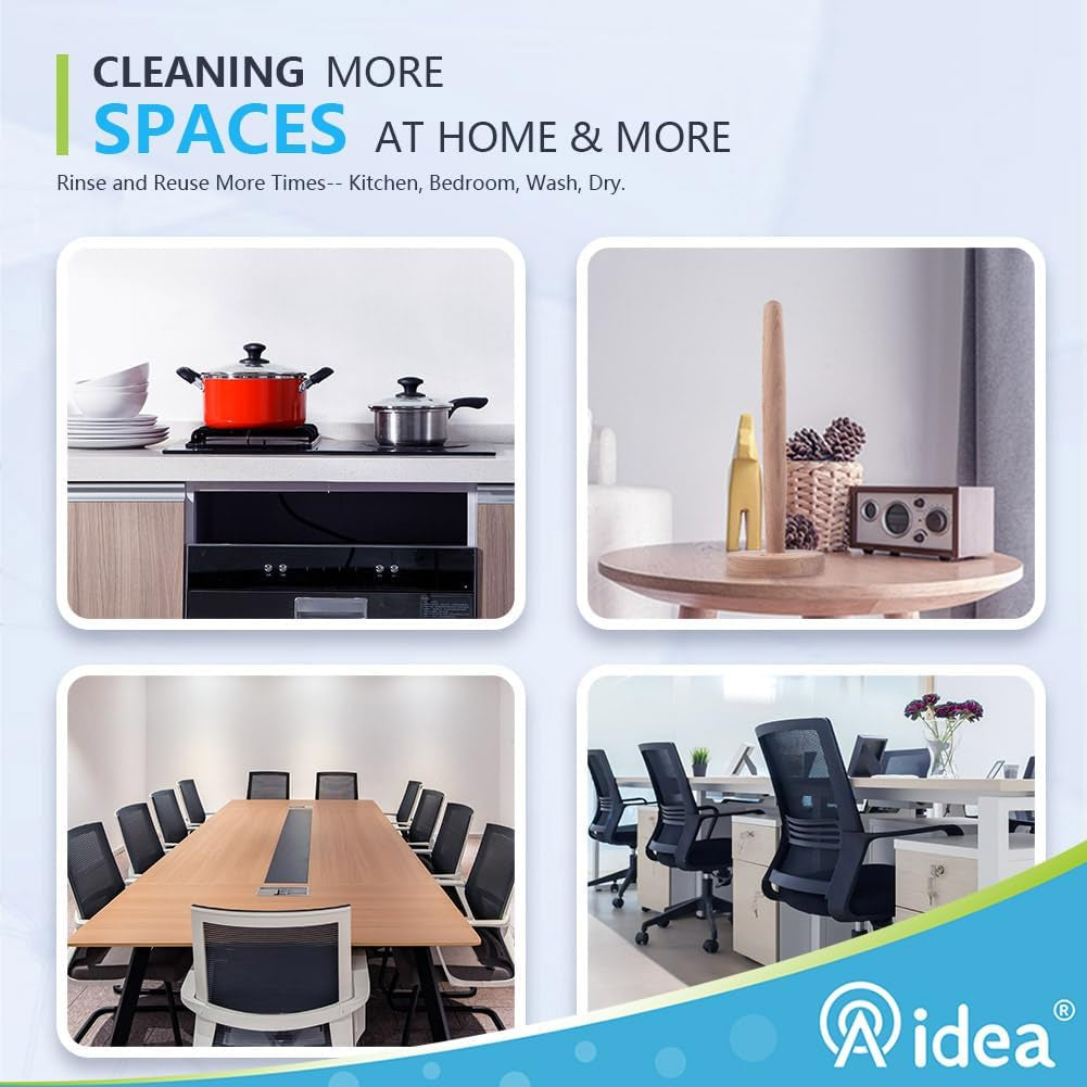 Multi-Purpose Reusable Cleaning Wipes - 80 Count Pack, Versatile 12''x24'' Domestic Dish Cloths