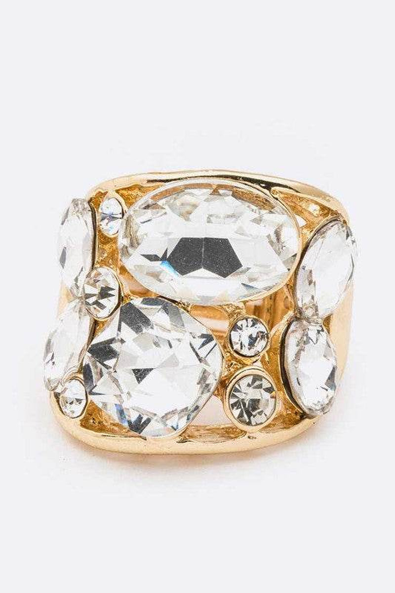 Stunning Bejewel Crystal Stretch Ring - Make a Statement!