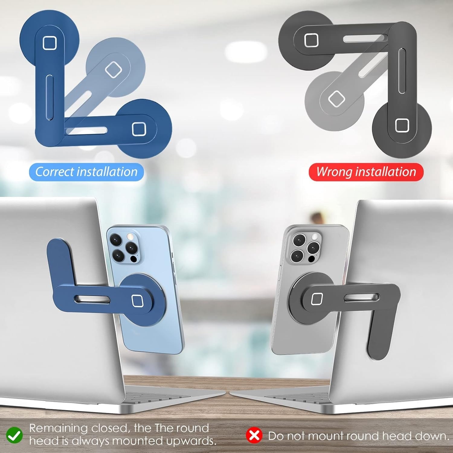 Cloudvalley Magnetic Phone Holder for Laptop Designed for Iphone 16/15/14/13/12