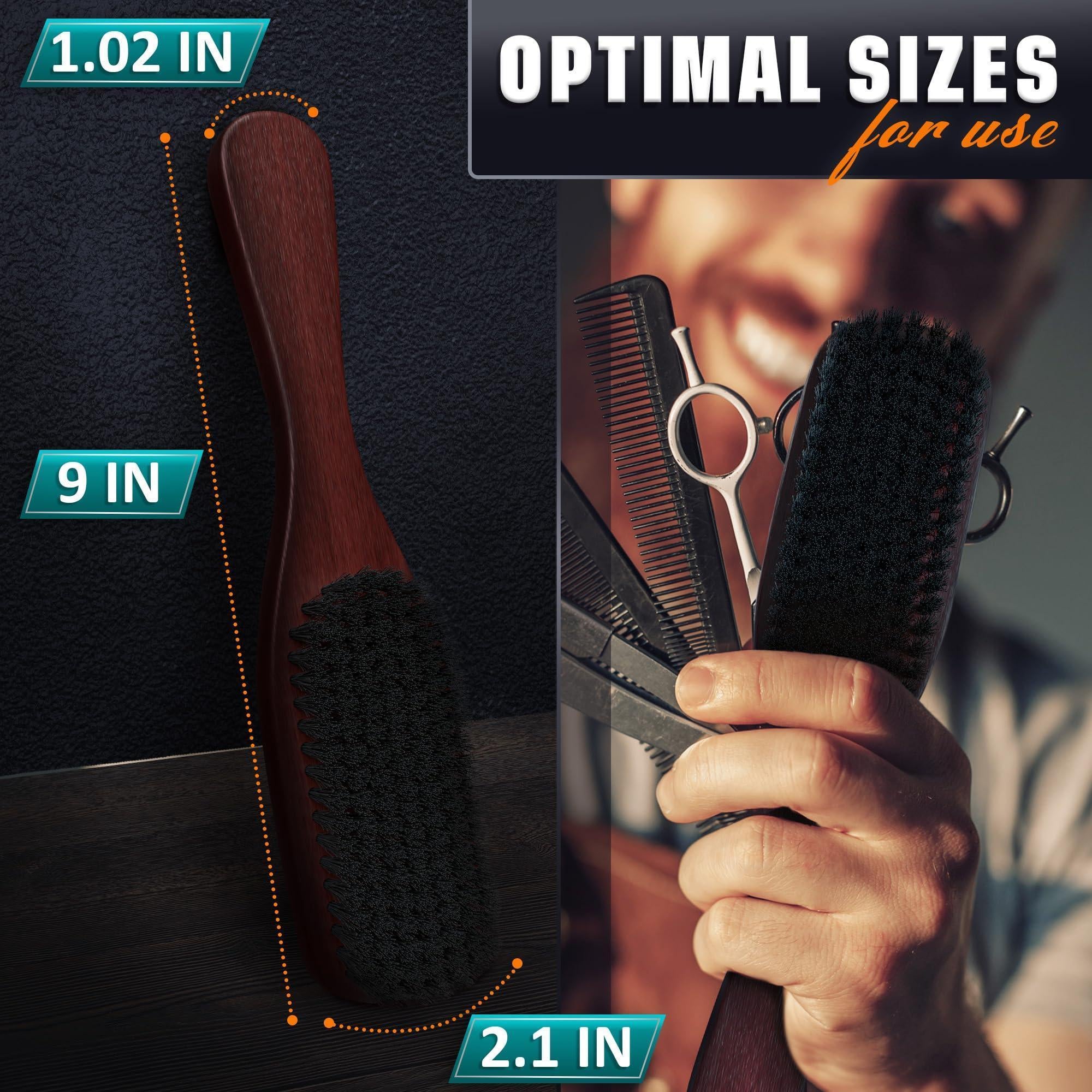Premium Boar Bristle Beard Brush for Men – Soft Bristles for Sleek Beards & Mustaches – Ergonomic Non-Slip Handle – Perfect Gift for Grooming Aficionados