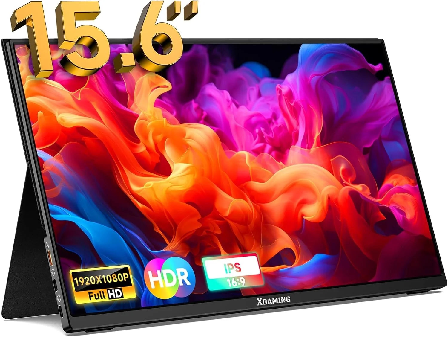 15.6-Inch Portable Full HD IPS Monitor with Protective Case (Black)