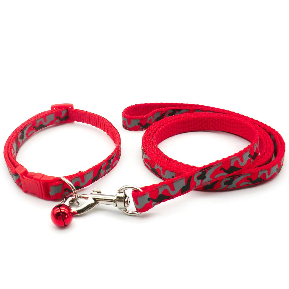 24-Piece Durable Dog Leash and Collar Set 1.2M for Puppies and Cats - Anti-Lost Traction Rope and Harness for Safe Walking