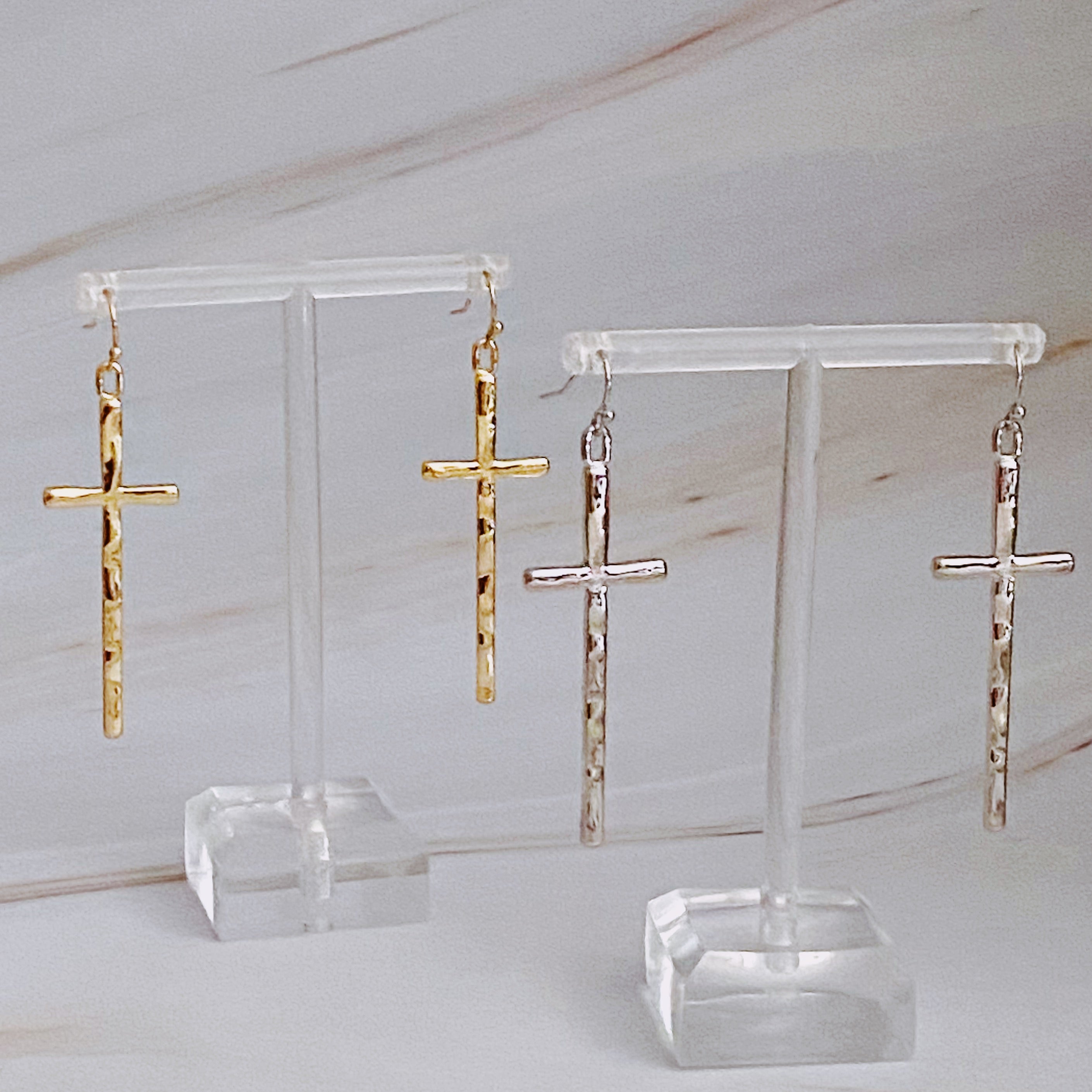Chic Slim Cross Earrings for Effortless Elegance