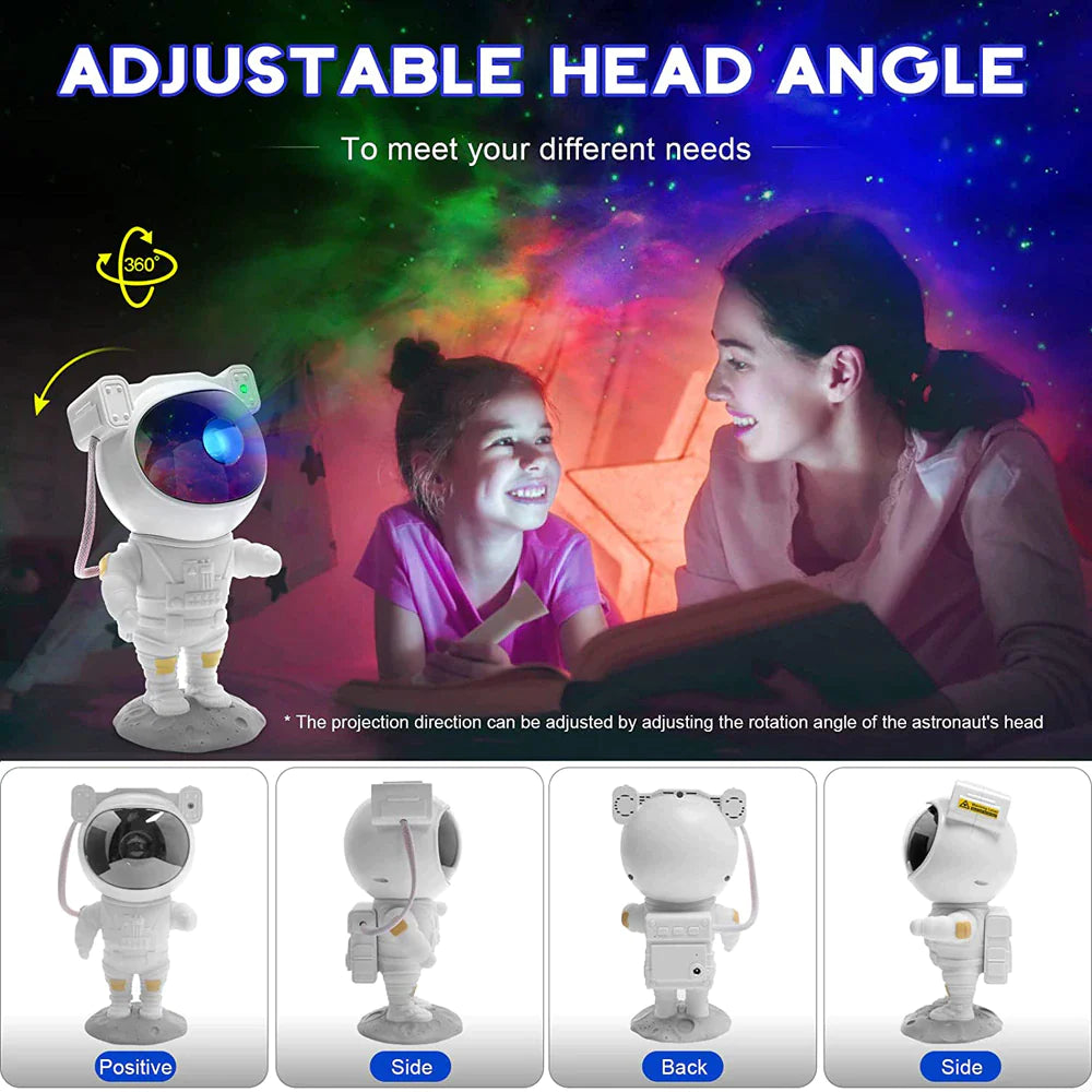 Astronaut Galaxy Projector: LED Starry Night Light and Ocean Wave Lamp with Remote Control