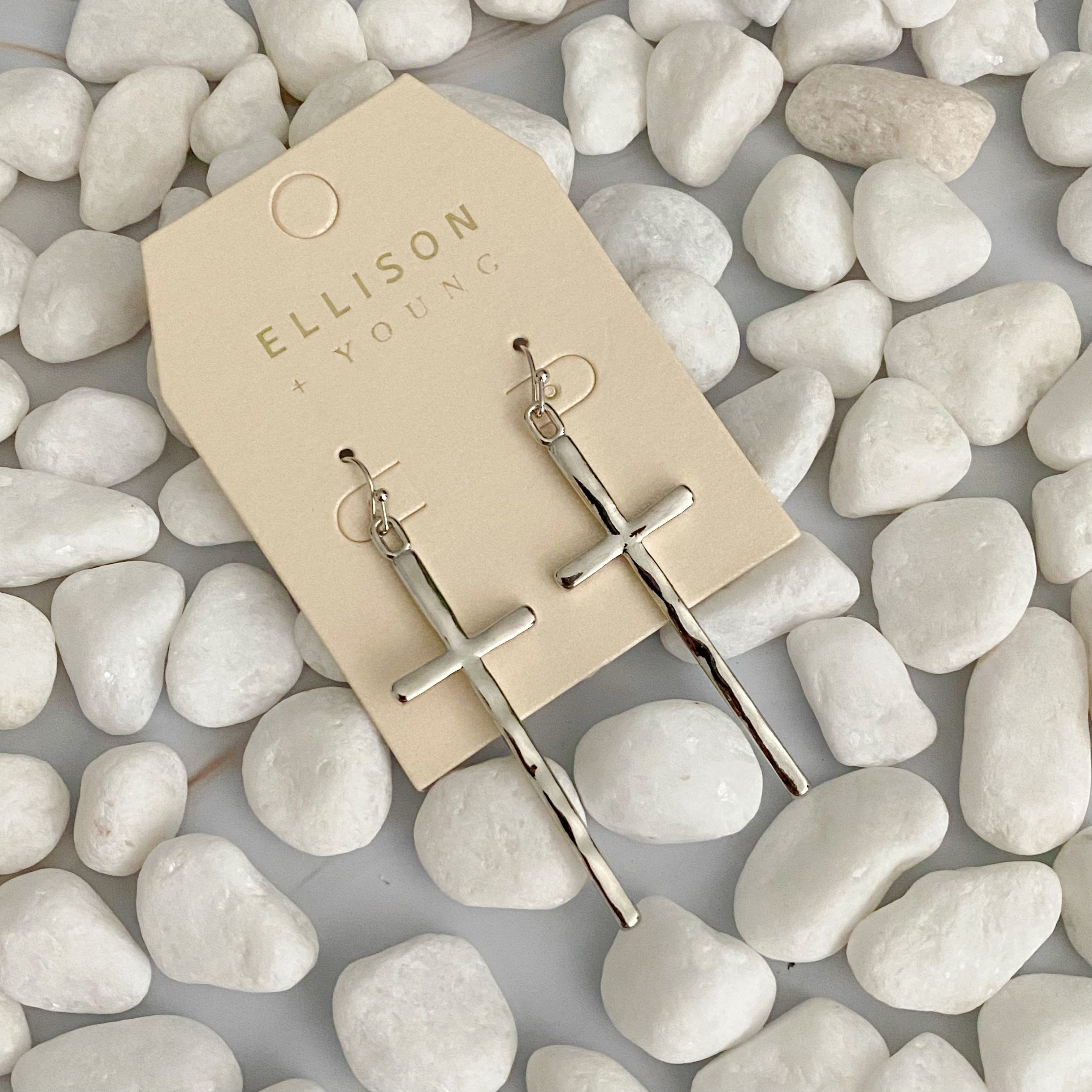 Chic Slim Cross Earrings for Effortless Elegance