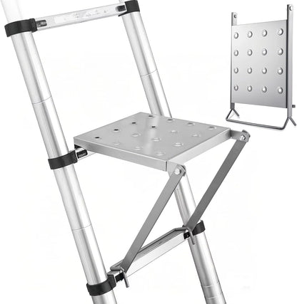 Durable Wide-Step Ladder Work Platform