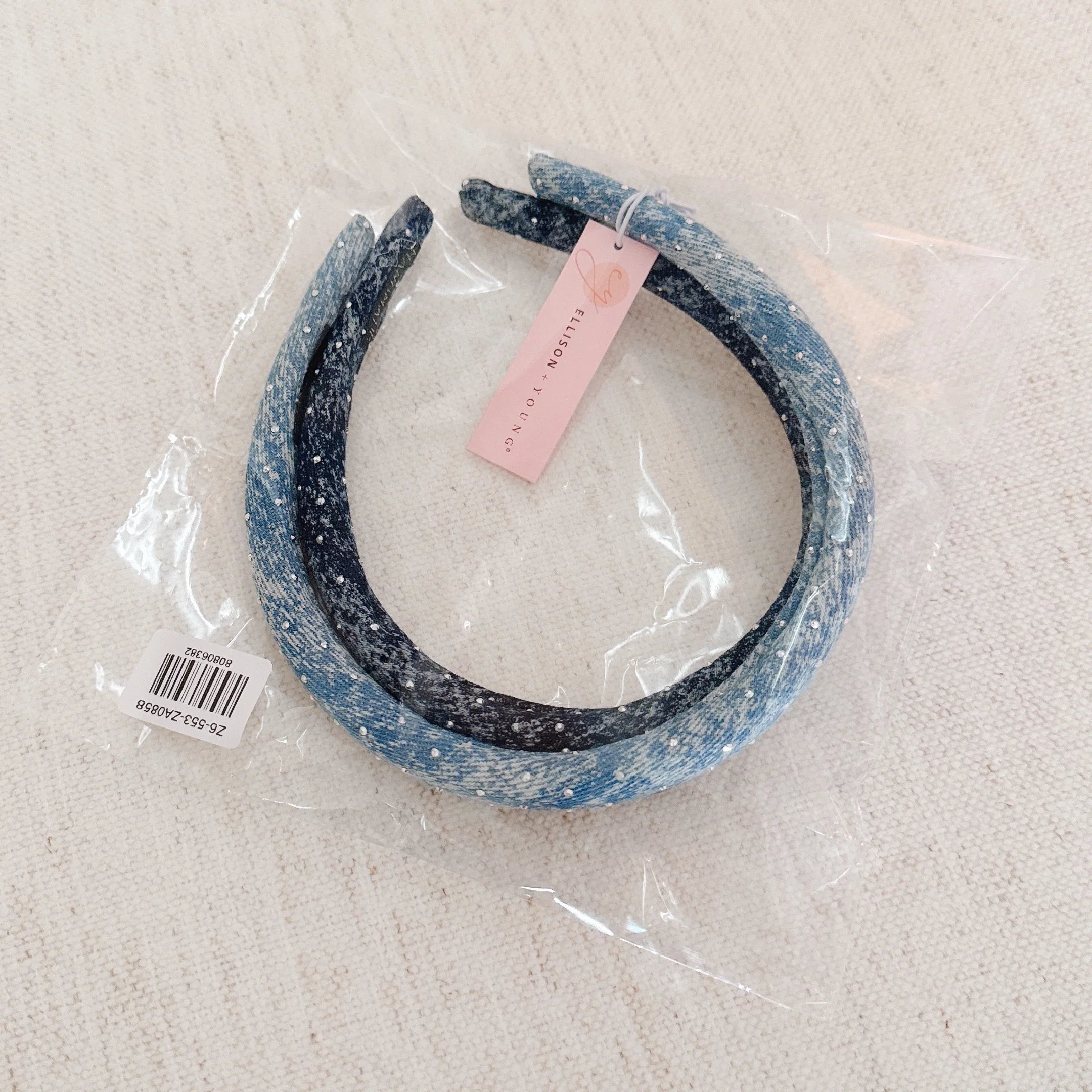 Stylish Slim & Shine Jean Headband Set - 2 Pack