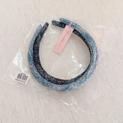 Stylish Slim & Shine Jean Headband Set - 2 Pack