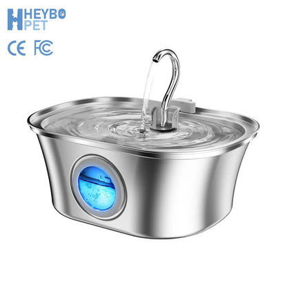 Heybo 3.2L Automatic Stainless Steel Pet Water Fountain for Cats and Dogs