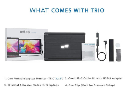 Trio Portable 12.5-Inch Laptop Monitor Extension (Model: 101-1003P01)
