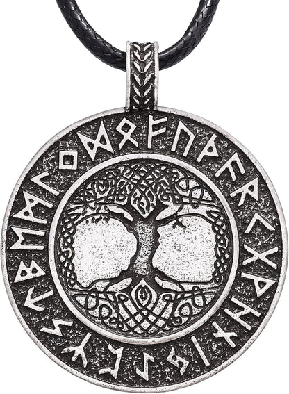 Viking Celtic Wiccan Tree of Life Pendant Necklace, Tree of Life Jewelry Gifts for Men and Women