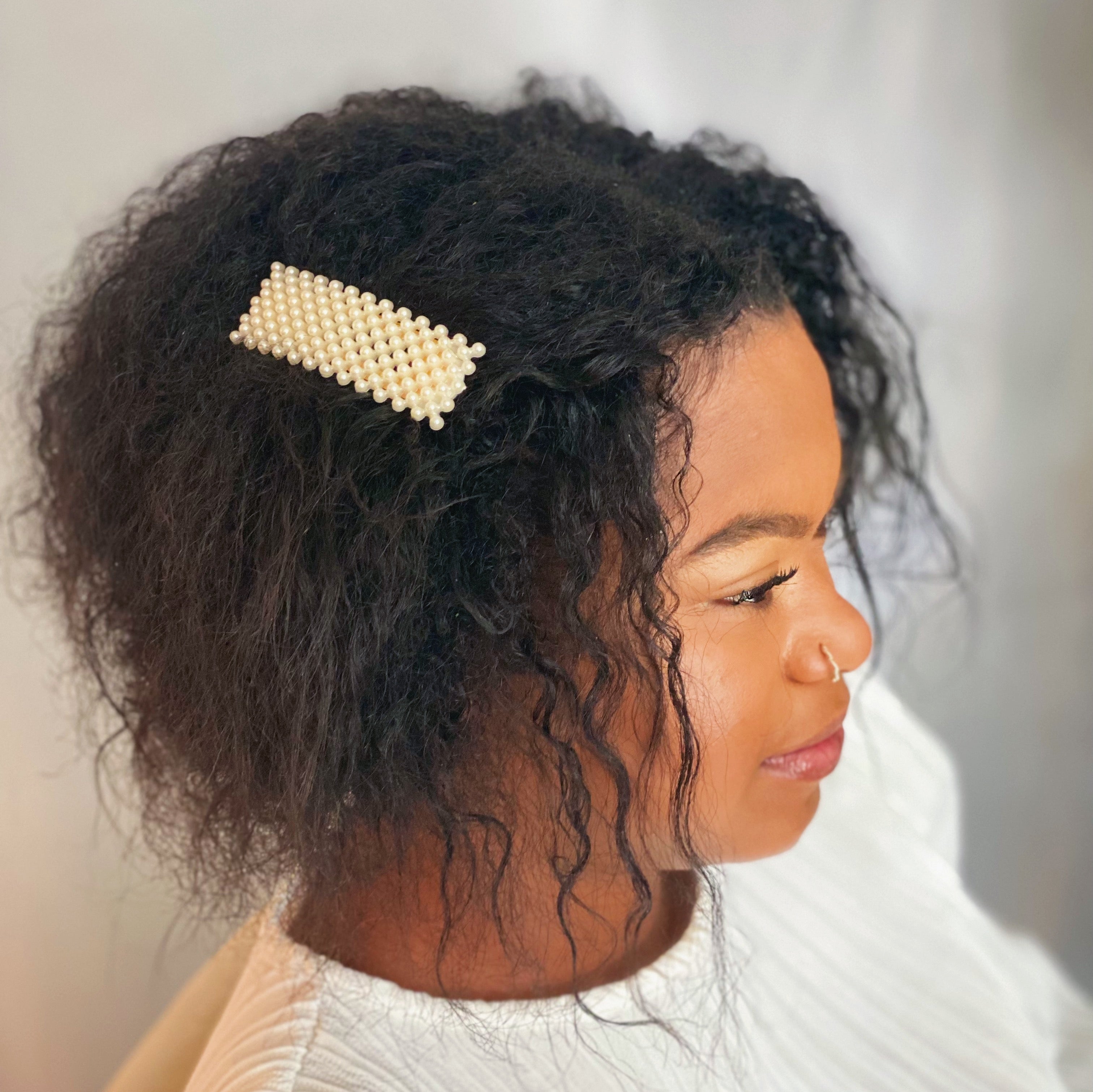 Elegant Golden Pearl Hair Barrette Set for Chic Hairstyles