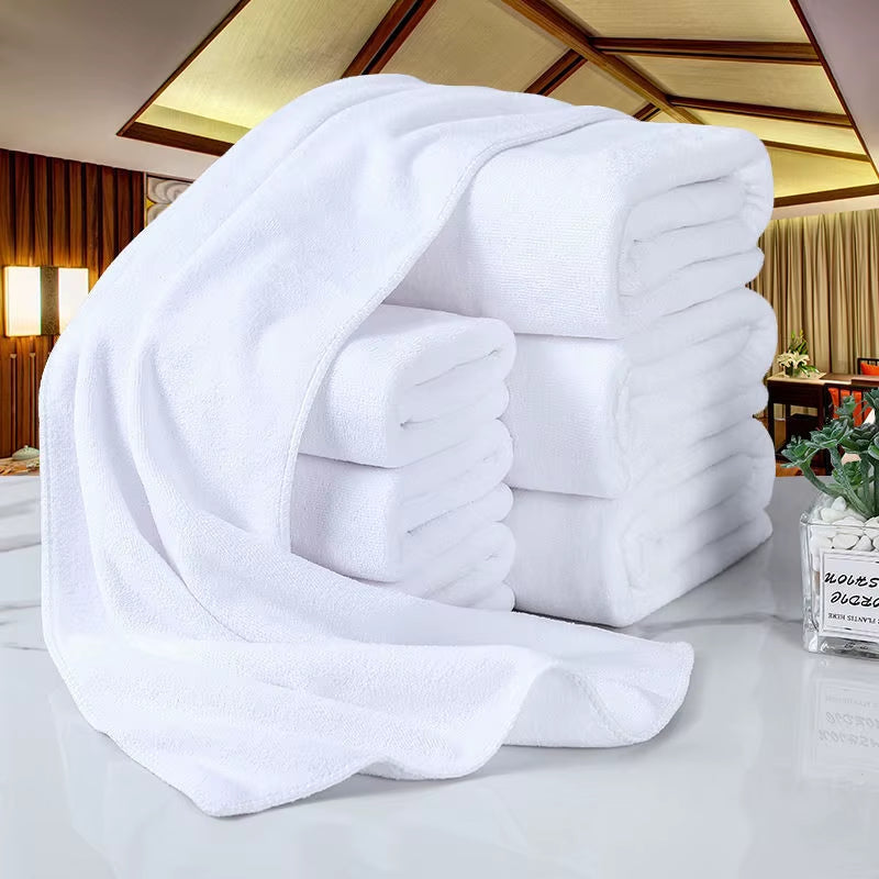 120x200 cm Luxury White Hand Towel - Microfiber for Hotel, Spa, Kitchen, and Beauty Salon Use