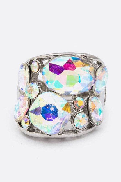 Stunning Bejewel Crystal Stretch Ring - Make a Statement!