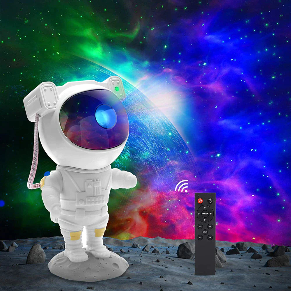 Astronaut Galaxy Projector: LED Starry Night Light and Ocean Wave Lamp with Remote Control