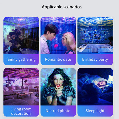 Astronaut Galaxy Projector: LED Starry Night Light and Ocean Wave Lamp with Remote Control