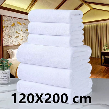 120x200 cm Luxury White Hand Towel - Microfiber for Hotel, Spa, Kitchen, and Beauty Salon Use