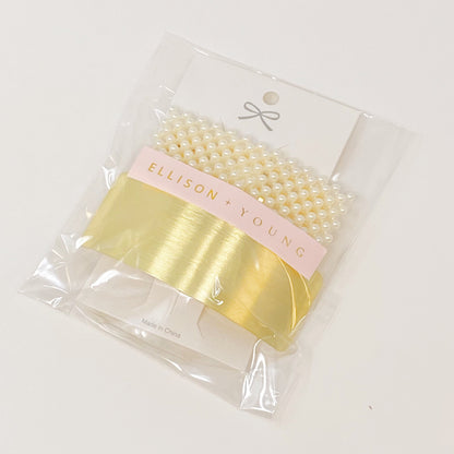 Elegant Golden Pearl Hair Barrette Set for Chic Hairstyles