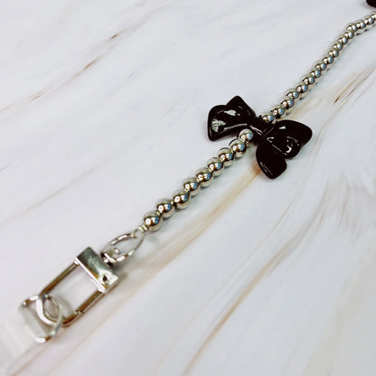 Chic Bows and Beads Phone Wrist Lanyard - Stylish & Functional Accessory
