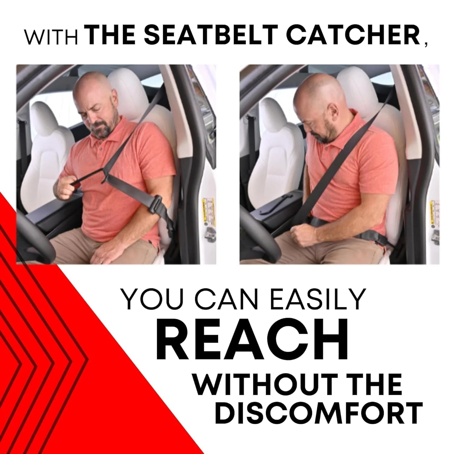 Ultimate Seatbelt Catcher: Say Goodbye to Discomfort and Distraction!