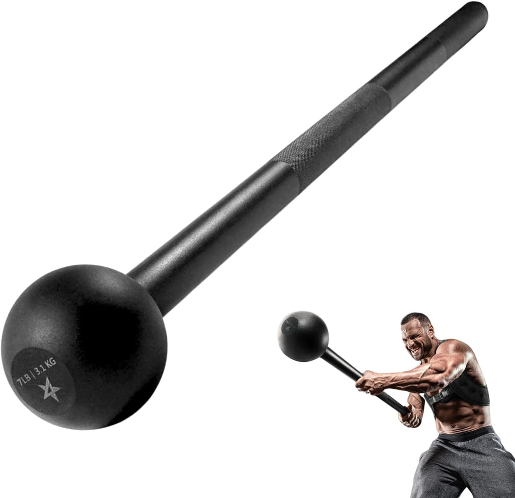 VIKING WARRIOR Steel Mace Bell for Strength Training, Support Full Body, Muscles, Shoulder, Grips & Forearms Workouts, Stretching 5, 10, 15, 20, 25, 30 LB for Woman & Man