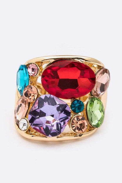 Stunning Bejewel Crystal Stretch Ring - Make a Statement!