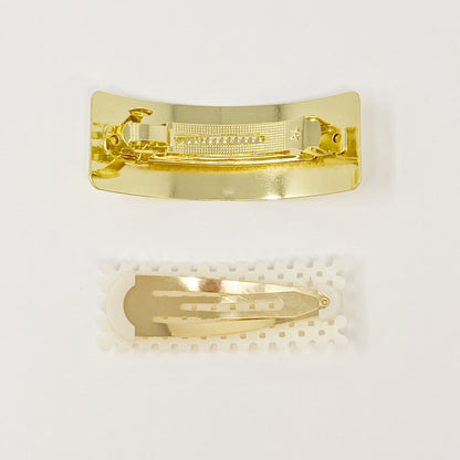 Elegant Golden Pearl Hair Barrette Set for Chic Hairstyles