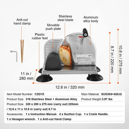 Precision Manual Bread & Cheese Slicer