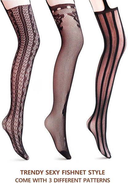 Stylish Black Fishnet Tights for Women - Trendy Patterned Pantyhose