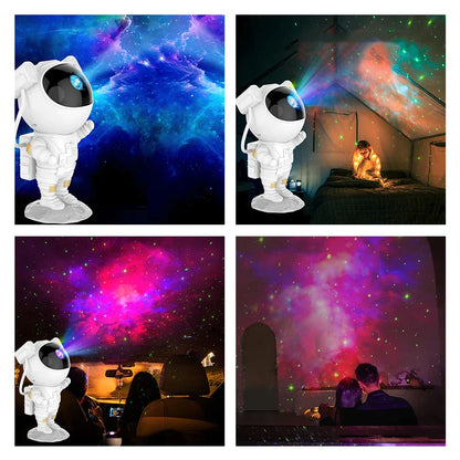 Astronaut Galaxy Projector: LED Starry Night Light and Ocean Wave Lamp with Remote Control