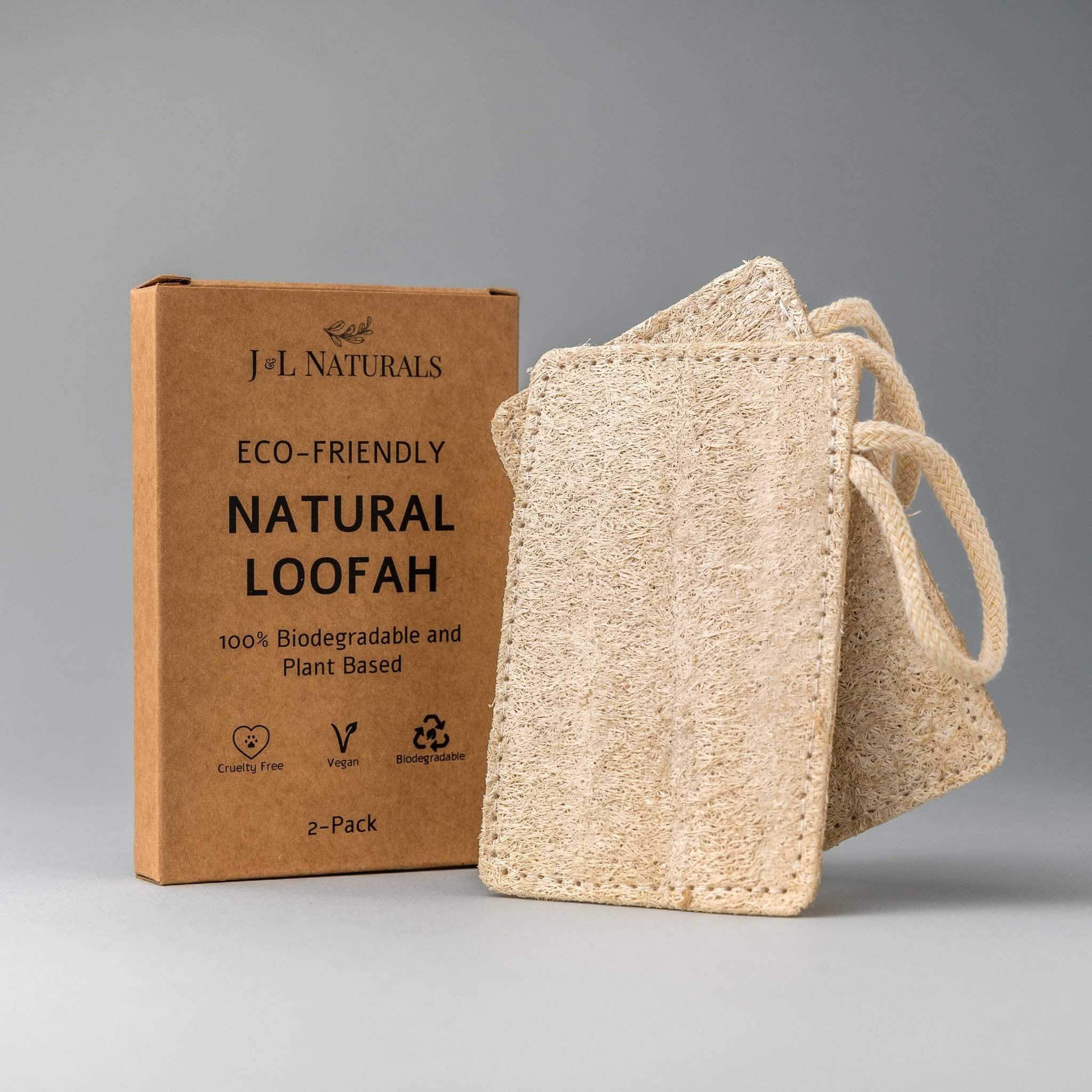 Revitalize Your Skin with Our Eco-Friendly Natural Loofah Pad 2-Pack!