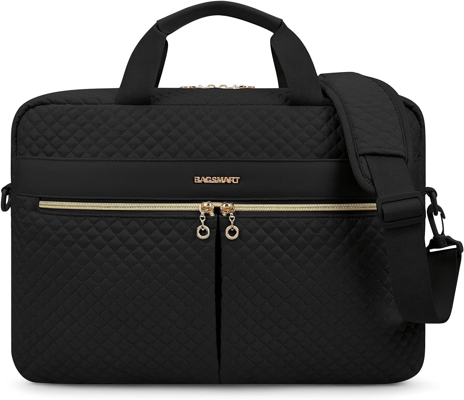 Stylish Black Laptop Bag for Women - 17.3/15.6 Inch Briefcase for Office, Travel & Business