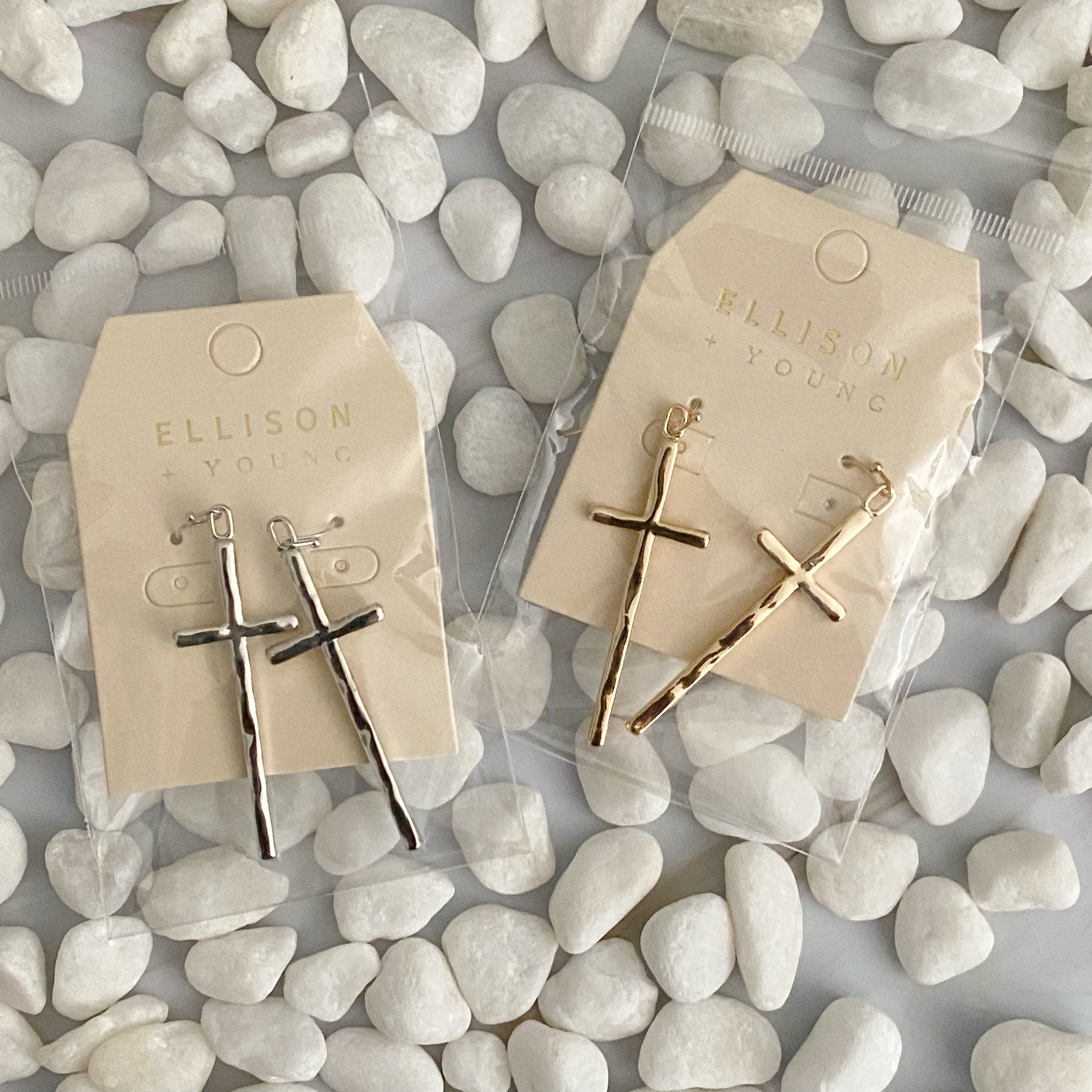Chic Slim Cross Earrings for Effortless Elegance