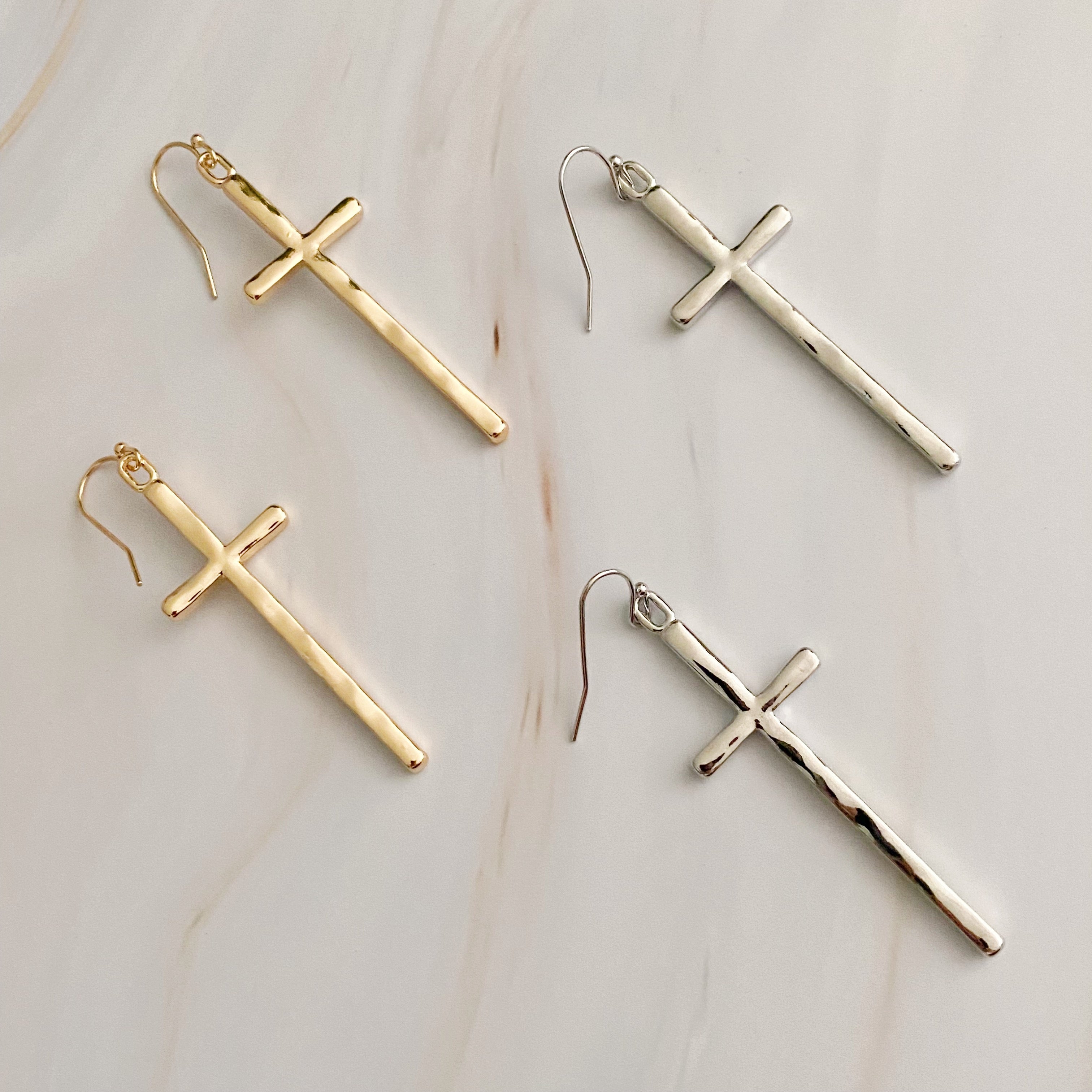 Chic Slim Cross Earrings for Effortless Elegance