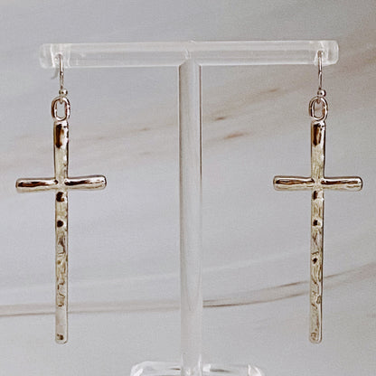 Chic Slim Cross Earrings for Effortless Elegance