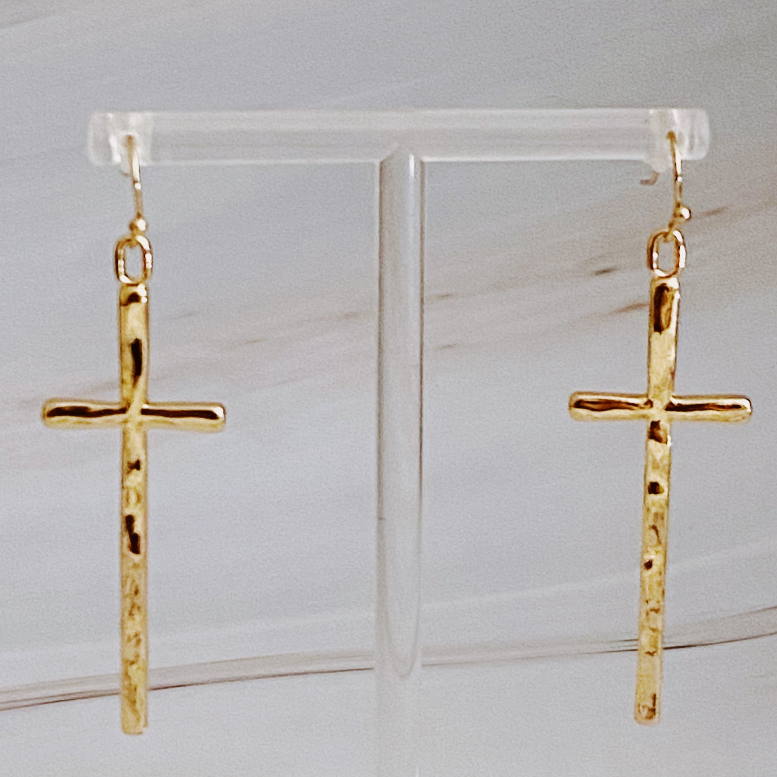 Chic Slim Cross Earrings for Effortless Elegance